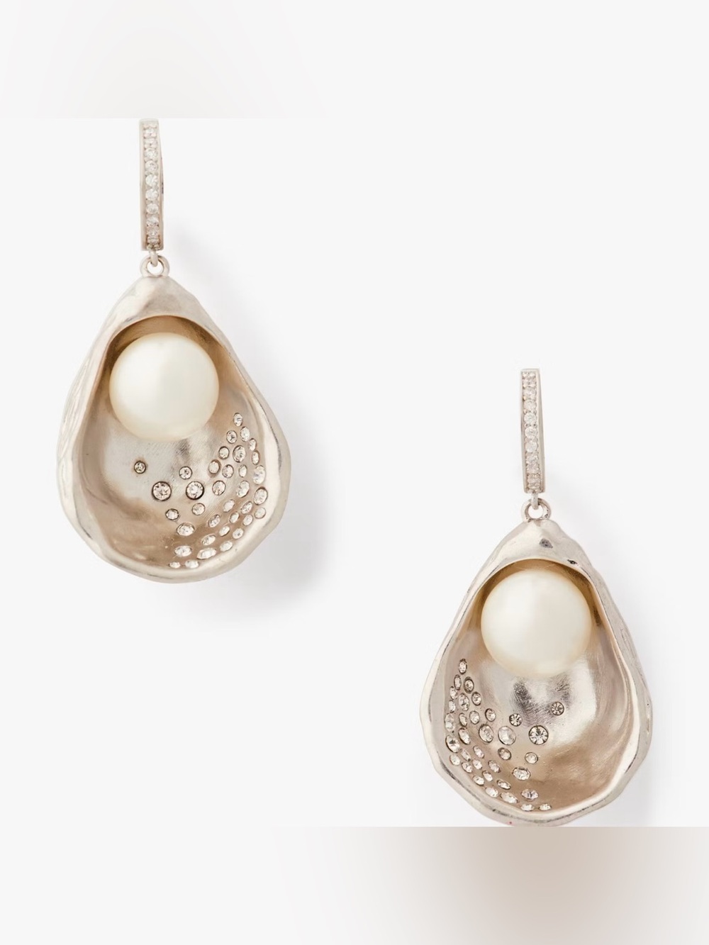 Kate Spade New York Fruits de Mer Oyster Drop Earrings *Rare*/HTF
